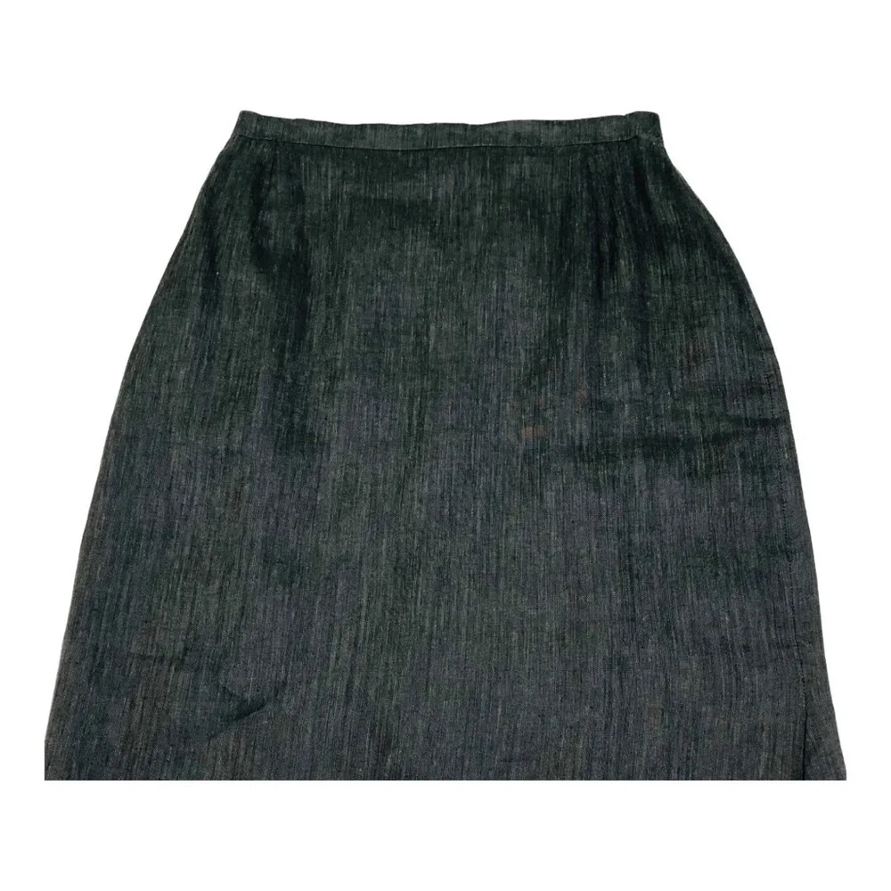 Akris Punto Linen Brown Pencil Skirt - Picture 3 of 12